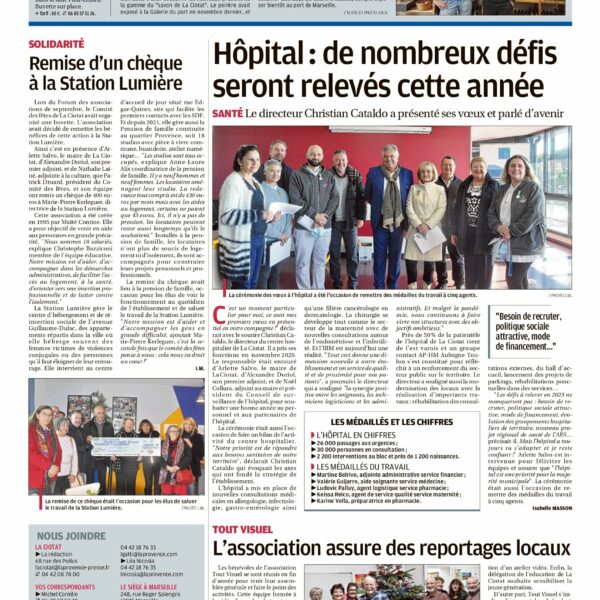 Hôpital, de nombreux défis seront relevés cette année